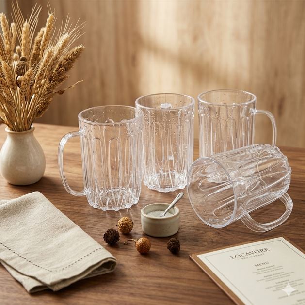 Gelas Plastik Bening / Gelas Akrilik / Mug Plastik / Mug Honey
