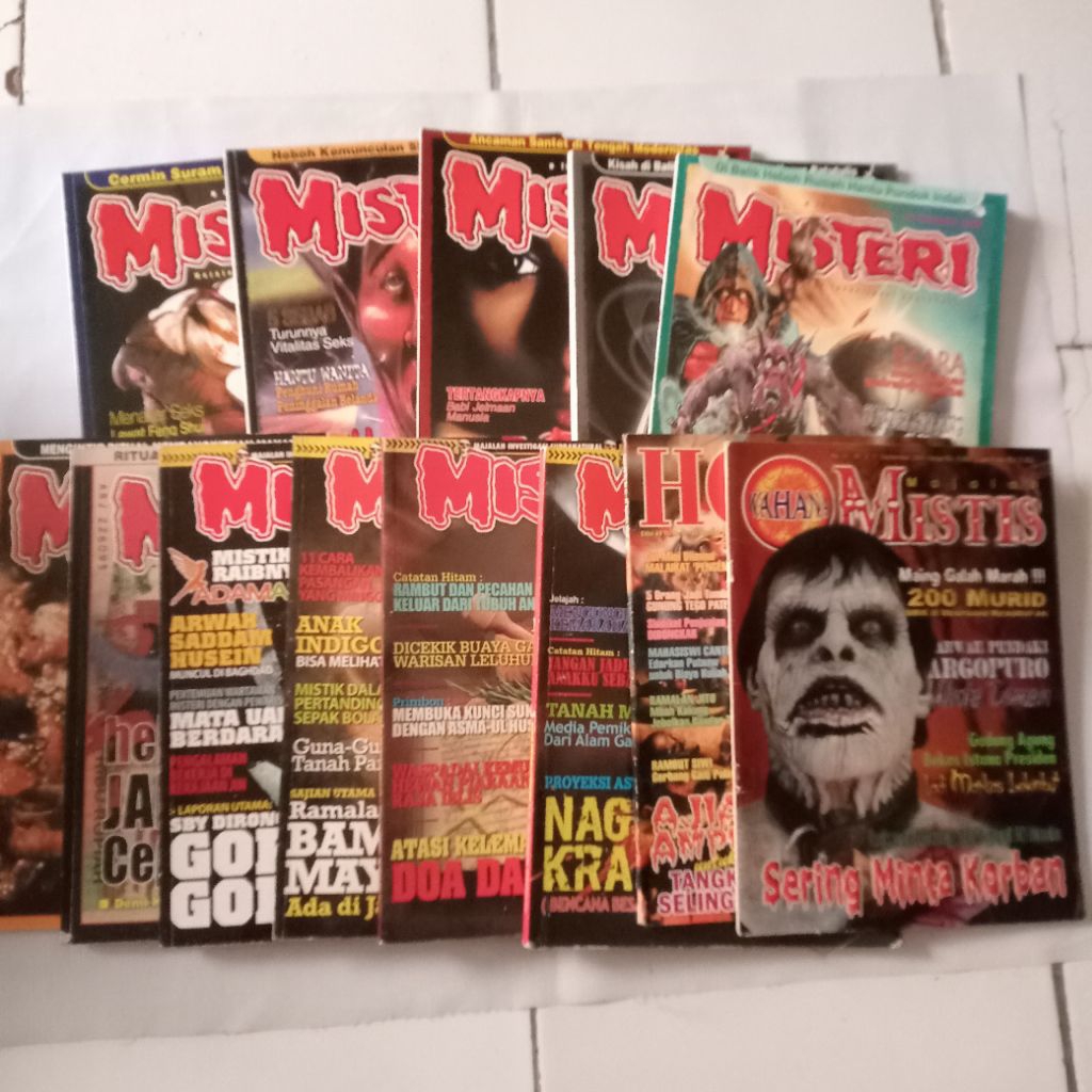 MAJALAH MISTERI BEKAS PILIH SESUAI JUDUL