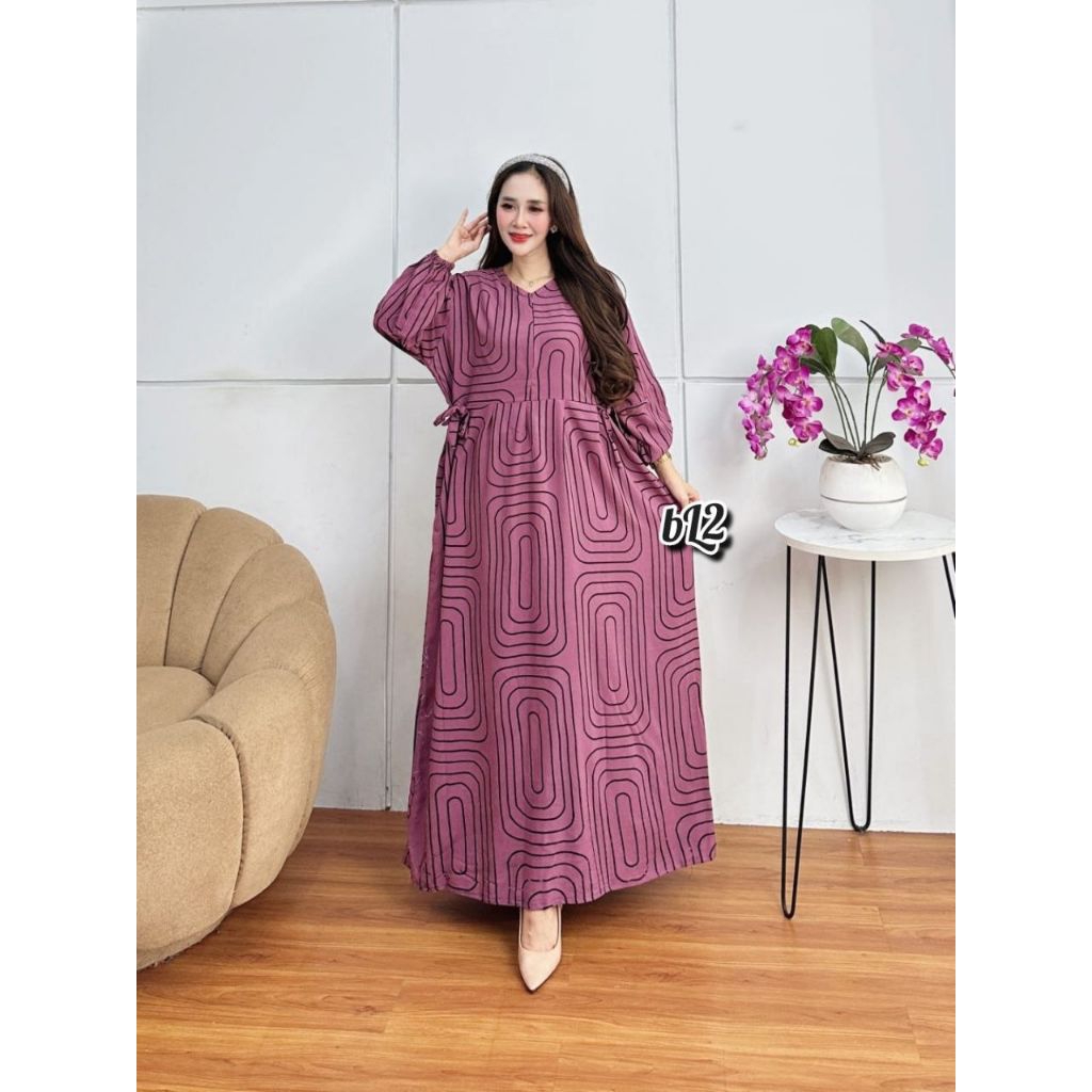 GAMIS CHIBI JUMBO MOTIF KOTAK-KOTAK - GAMIS TERBARU