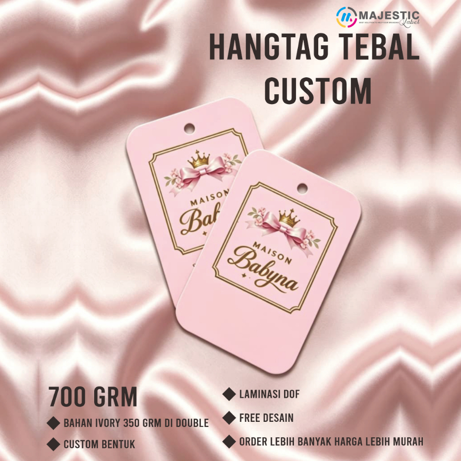 tag label brand / hangtag kertas baju / merek baju / label hangtag baju /majestic label