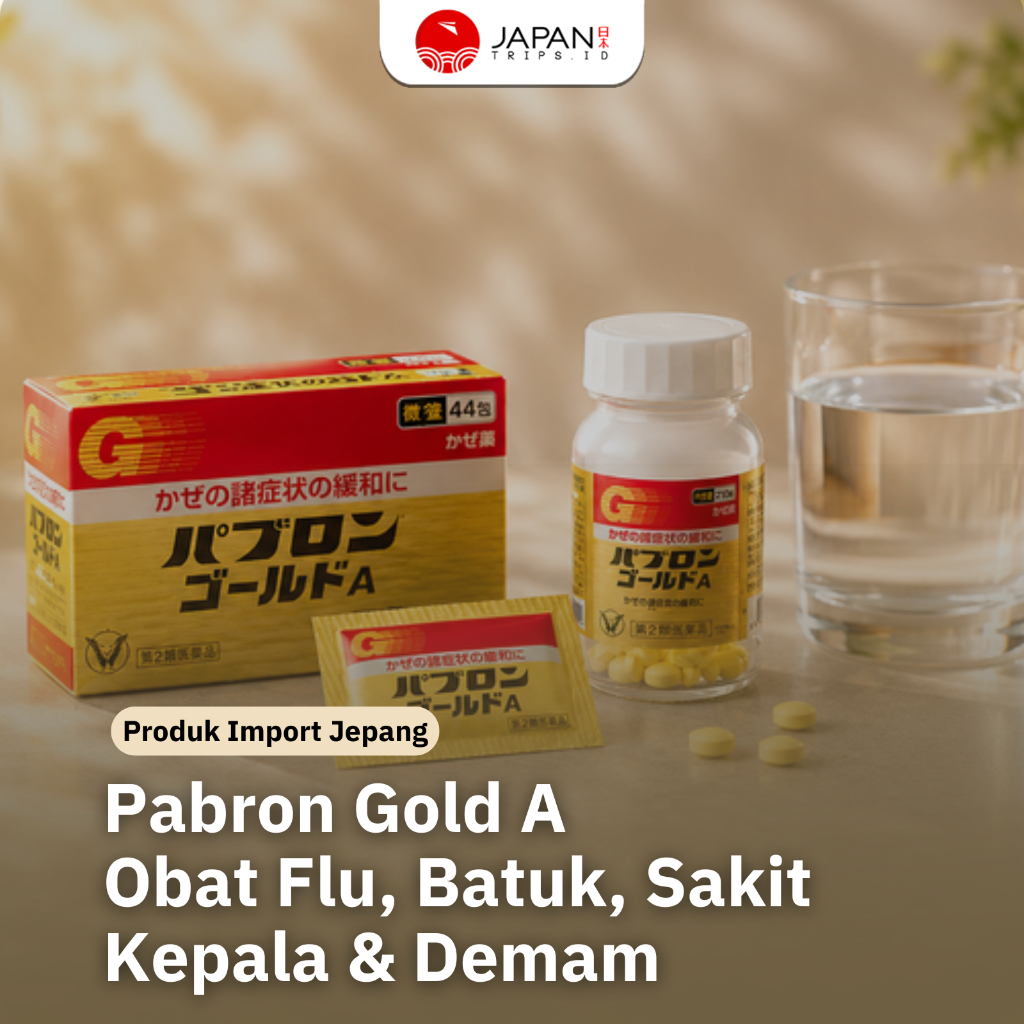 Pabron Gold A Original Jepang | Pereda Flu, Batuk & Pilek
