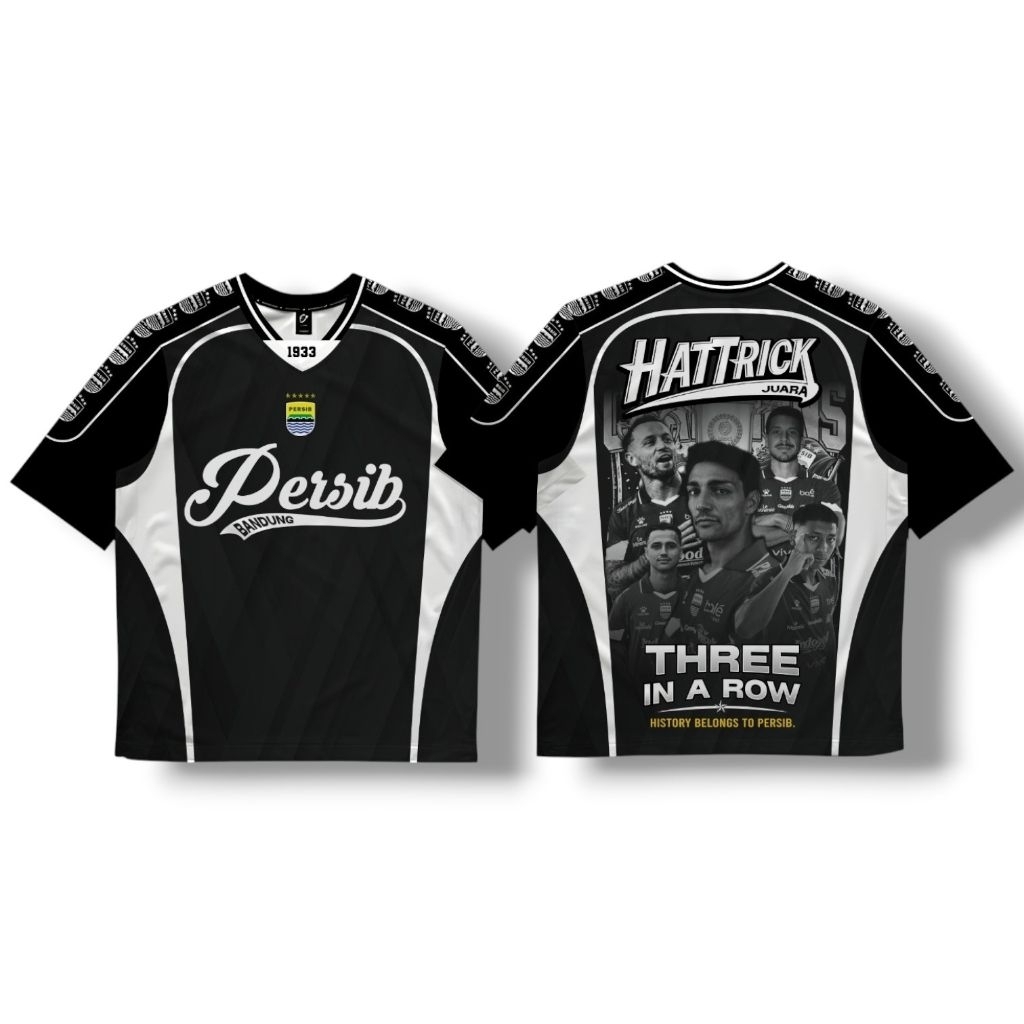 Tshirt Persib Bandung Hattrick Bintang 5 Kaos Persib Hattrick Juara Super League Terbaru 2025/26