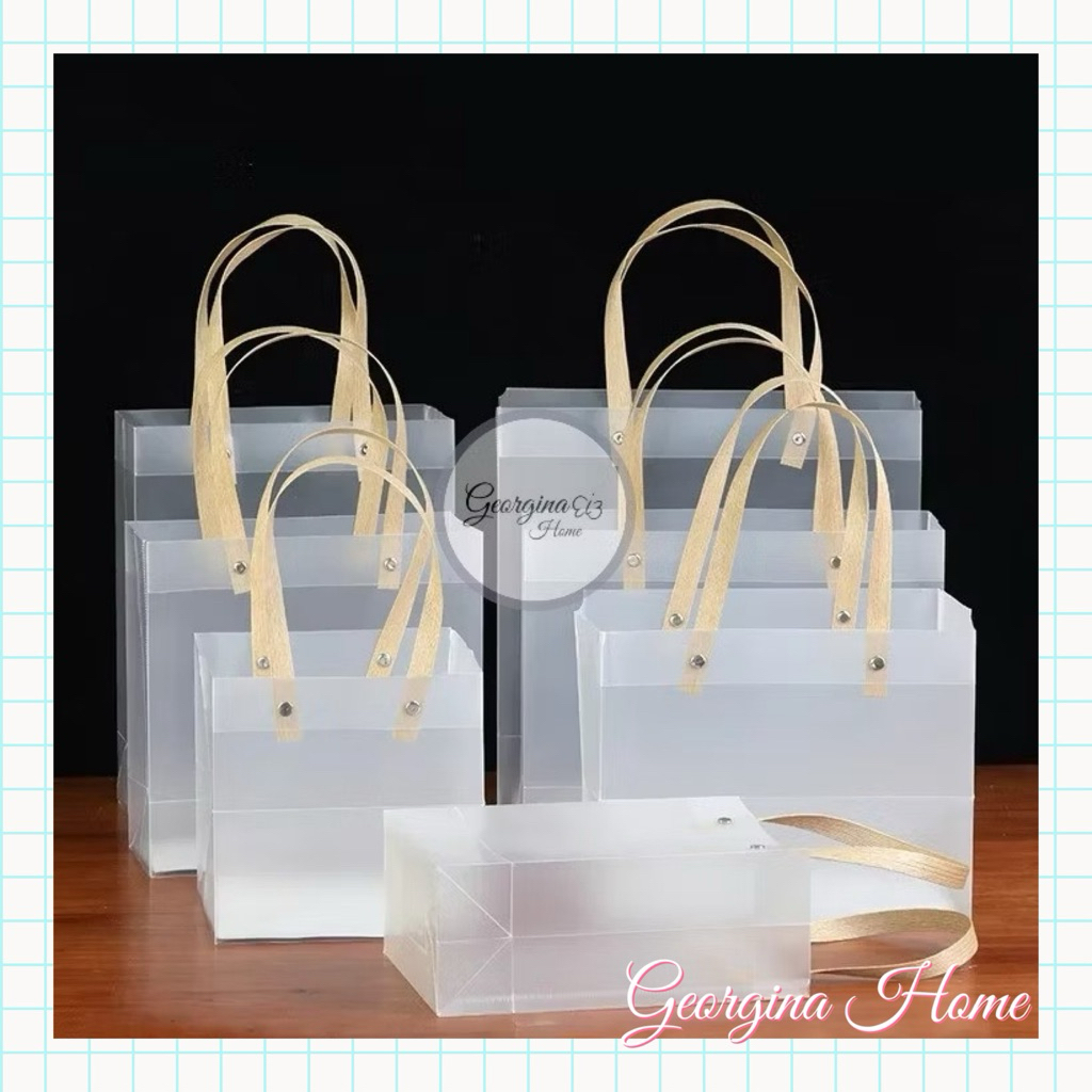 Premium Tas Hampers Goodie Bag Tas Mika Hampers Toples Jar Tas Hampers Doff Gagang Kayu Rotan Premiu