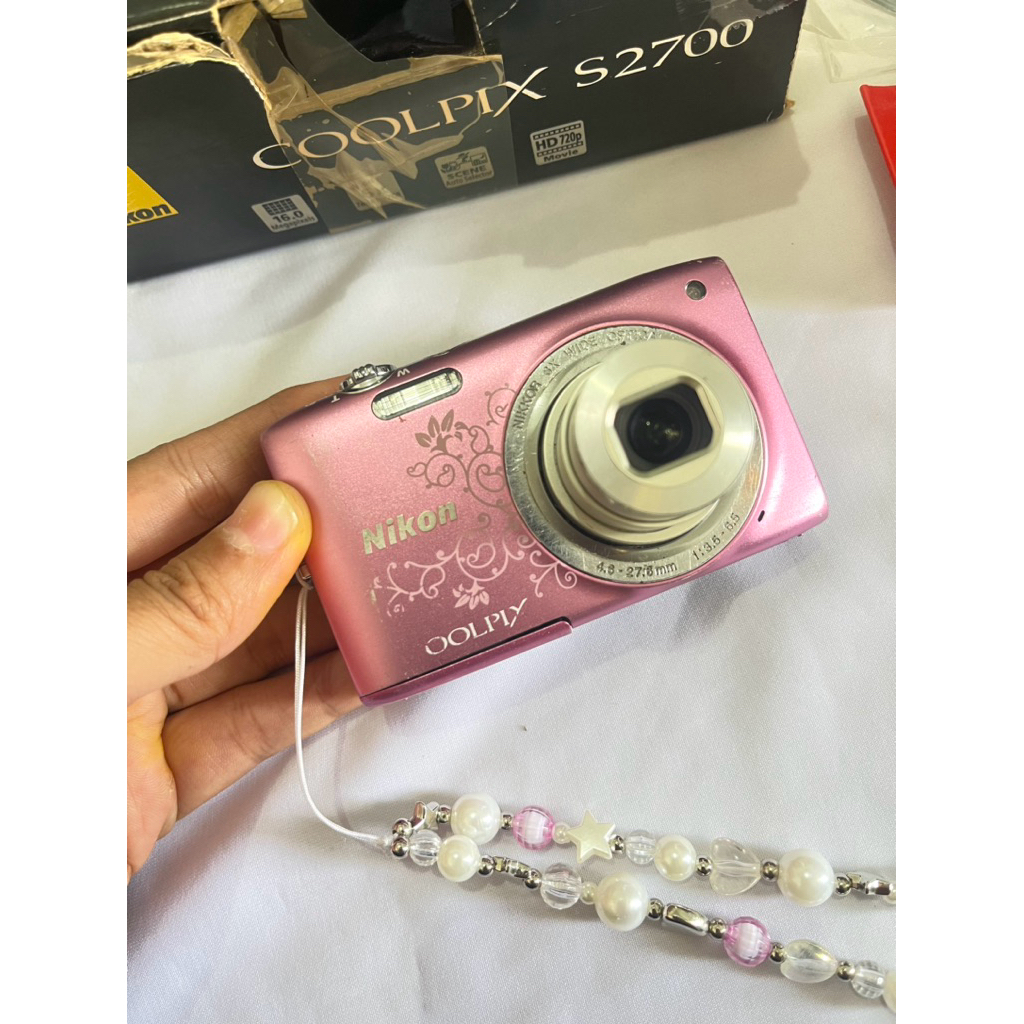 Kamera digicam Nikon Coolpix S2700 Baby Pink Fullset Box
