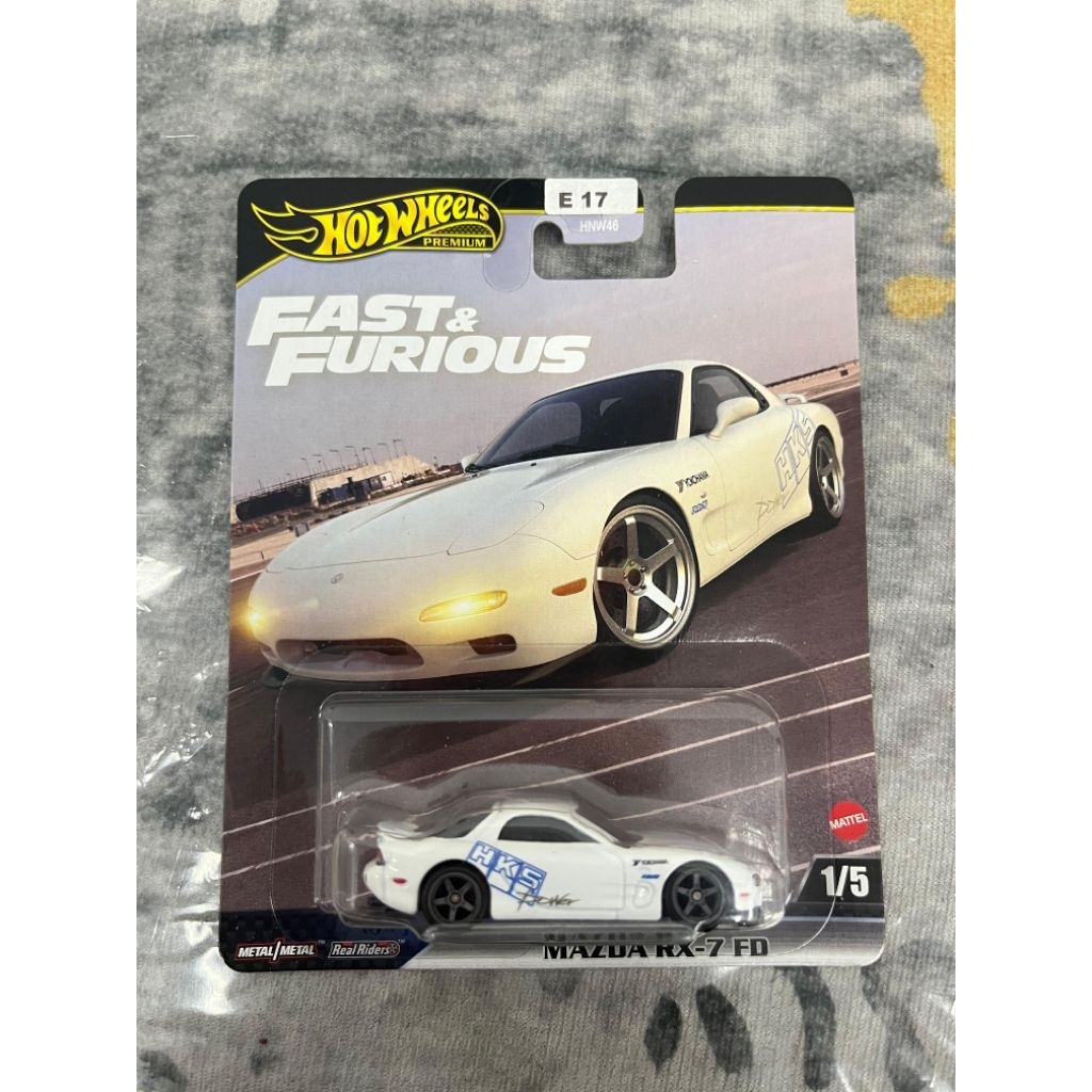 Hot Wheels Mazda RX-7 Fast & Furious Premium Diecast 1:64 Original