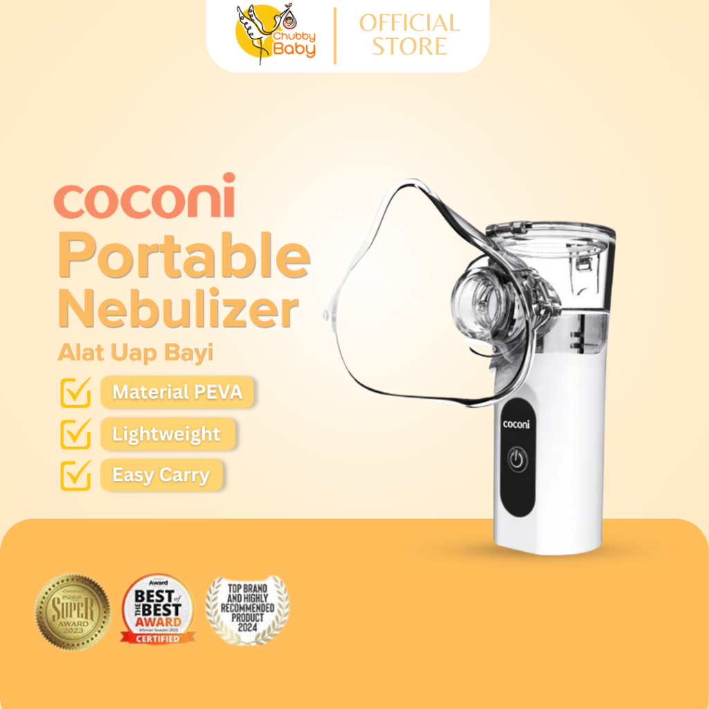 Coconi Portable Nebulizer - Alat Uap Bayi & Dewasa | Bisa USB & Baterai