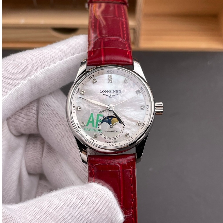 Beimu Master Craftsman Longines Four Needles Moon Phase Diamond Carving 34mm