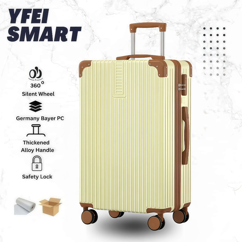 Yfei Germany PC Material Polo Koper 24 Inch jumbo 20 / 22 inch Kabin Bagasi Koper Tas Travel Polo be