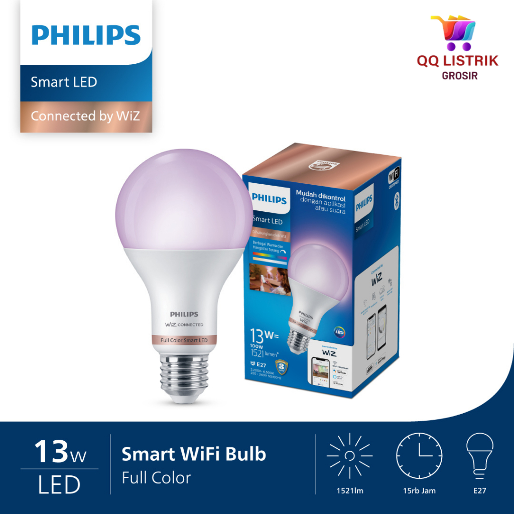 Philips Lampu Smart WIFI LED Warna RGB 13 WATT