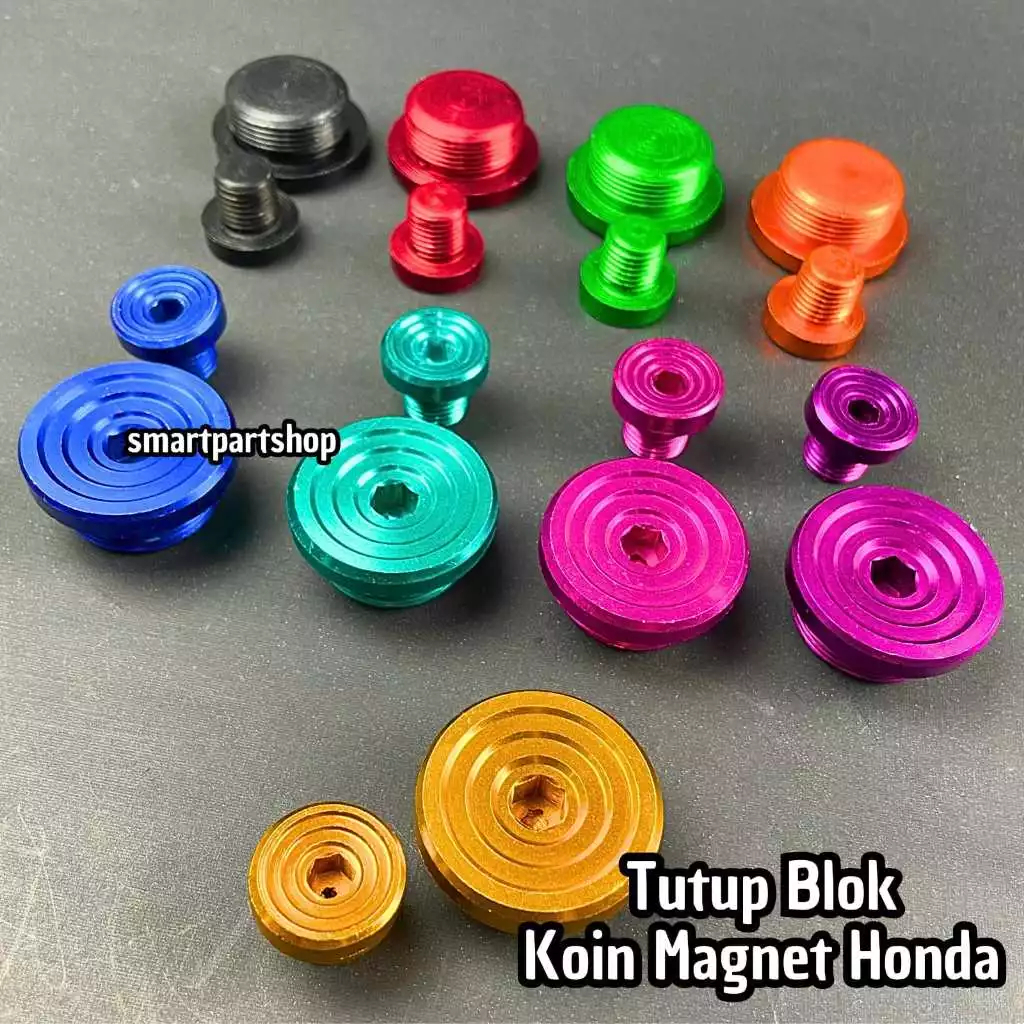 KOIN TUTUP MAGNET ALL HONDA CNC ALMUNIUM KOIN TUTUP MAGNET MEGAPRO CB GL MP TIGER KOIN MAGNET SUPRA 