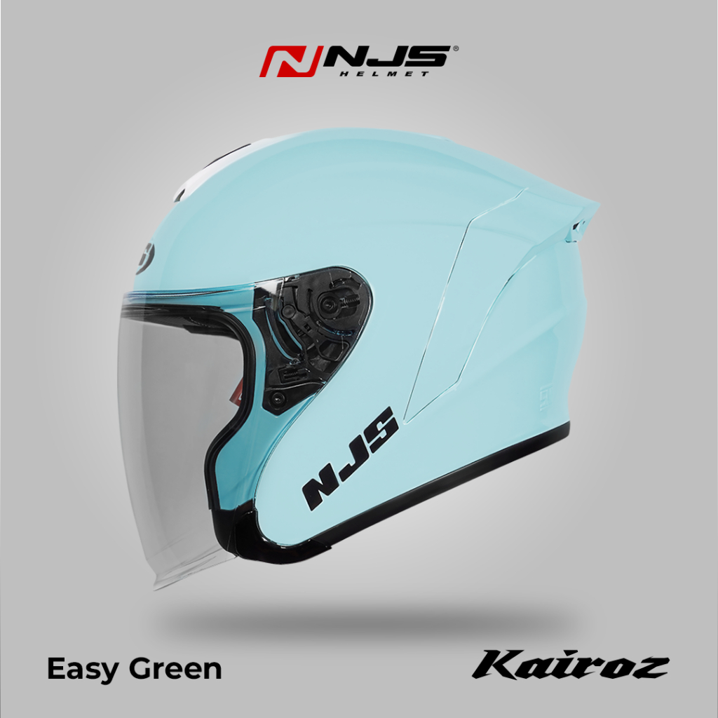 NJS KAIROZ EASY GREEN - (FREE SPOILER) - Helm Half Face | Kairoz | Kairoz V1 | Kairoz Polos | Kairoz