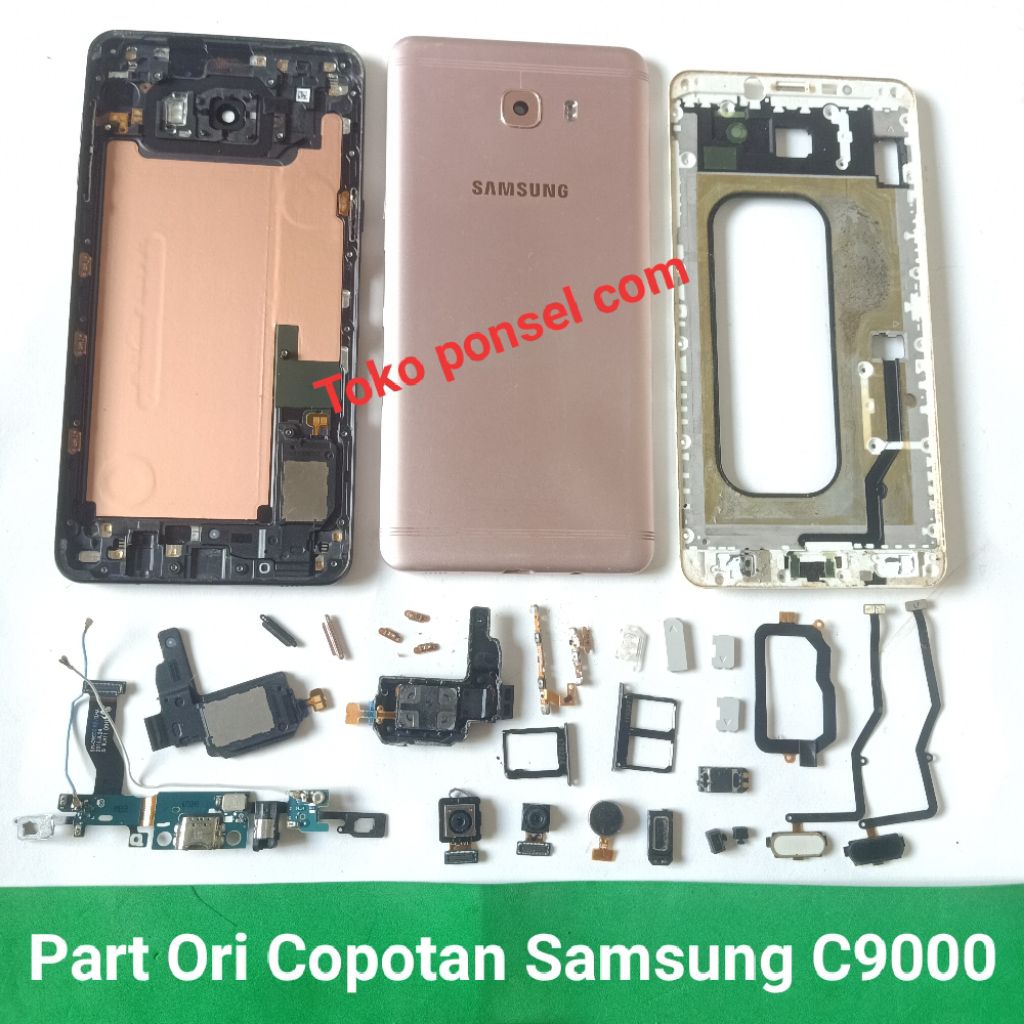 Sparepart Copotan Samsung C9 C9 Pro C9000 Second Original  PCB Konektor Cas  kamera depan  buzzer Lo