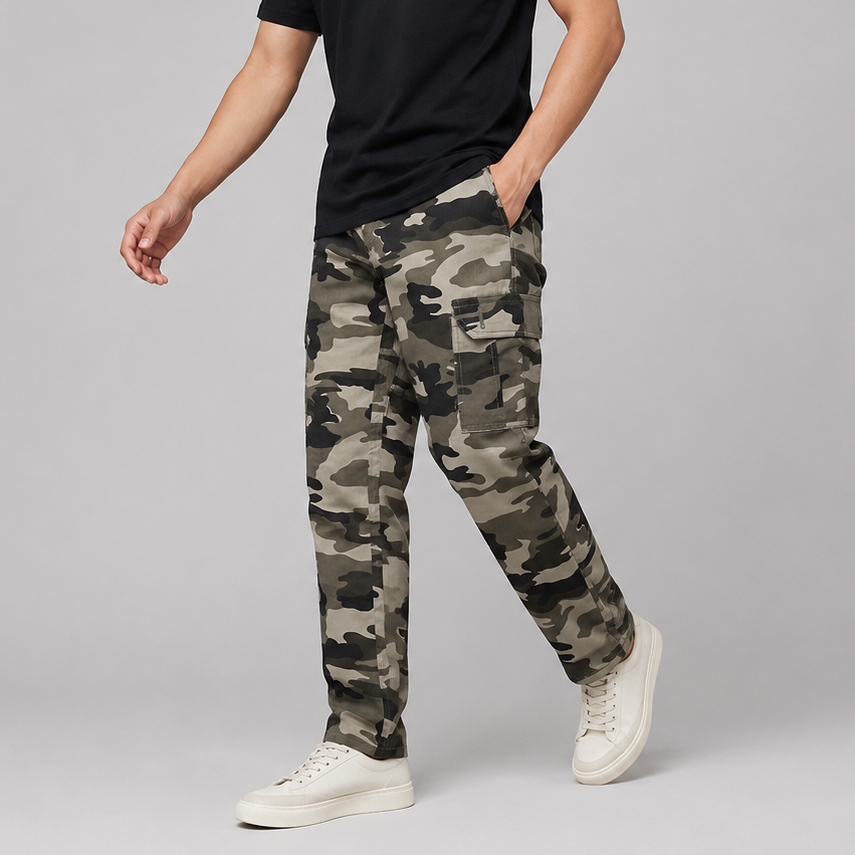 Celana Cargo Panjang Pria Loreng Army Camo Kargo loose Pants Gombrong