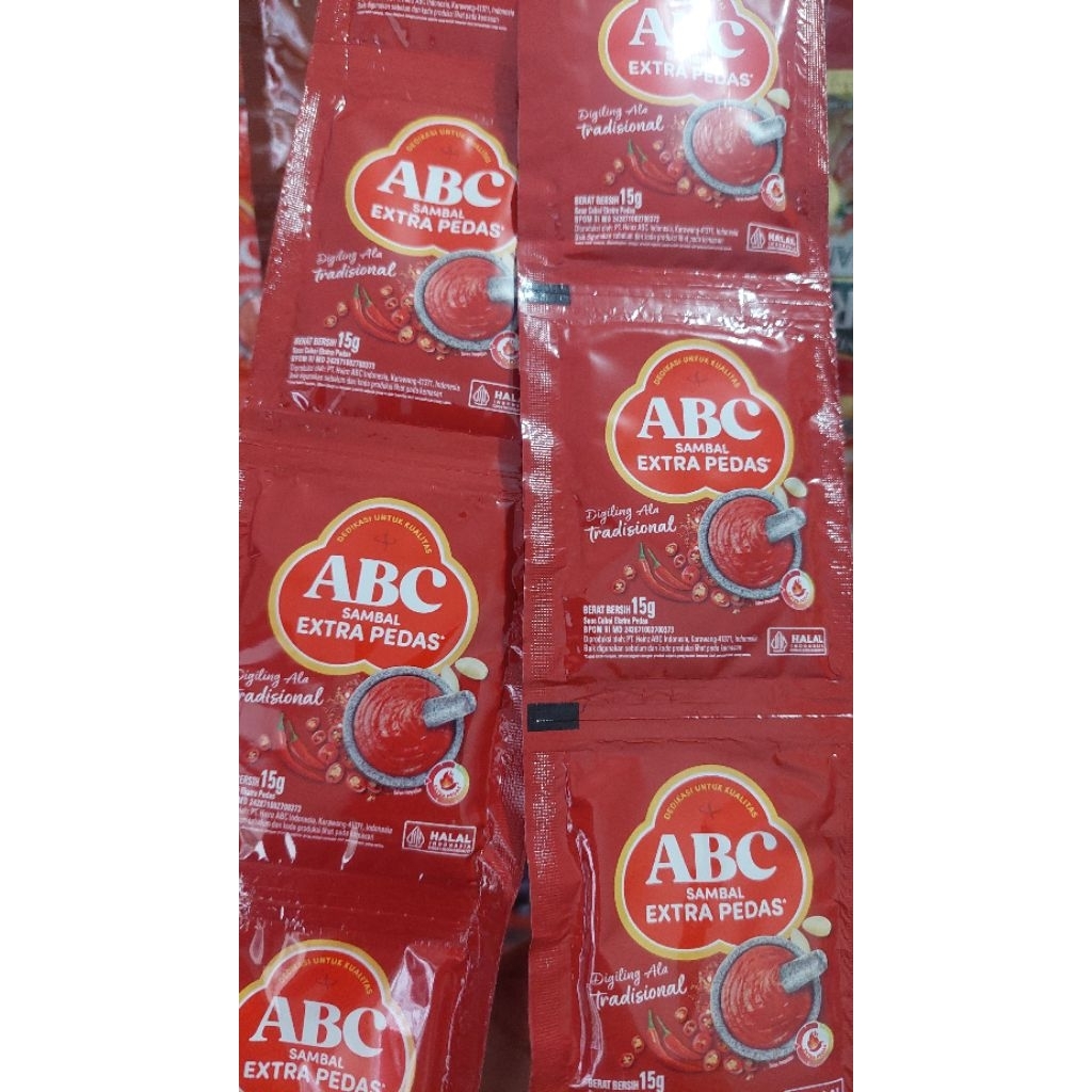 saus sambal extra pedas abc sachet 15g