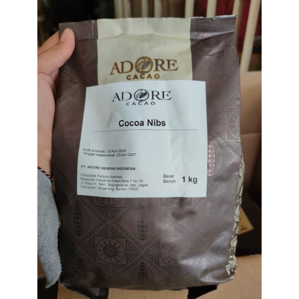 ADORE CACAO CHOCOLATE NIBS // COCOA NIBS // TABURAN COKLAT NIBS - 1 KG