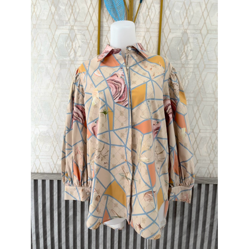 Preloved Benang Jarum x Ria Miranda Astera Top - Pale Peach