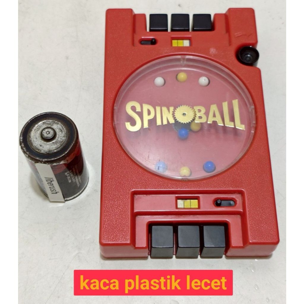 Vintage 1977 tomy spin ball handheld game permainan board game family