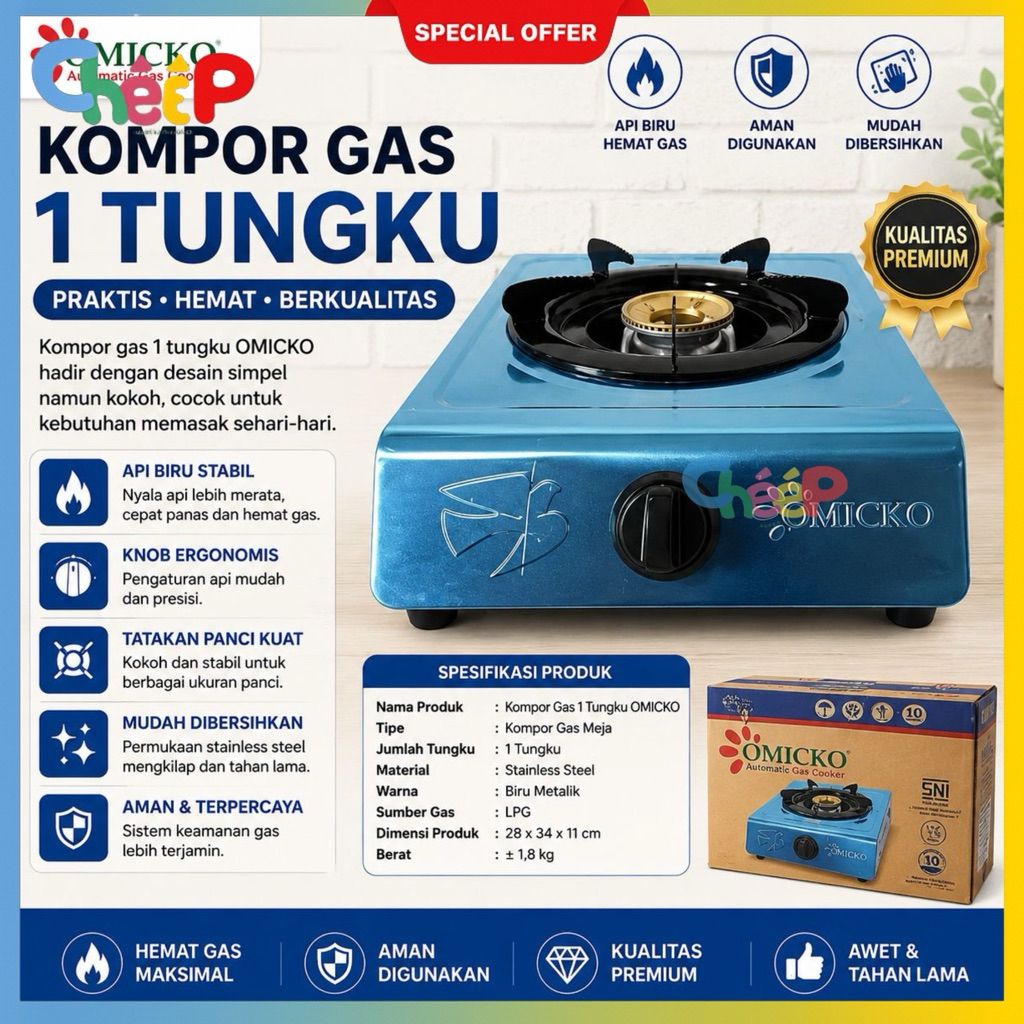 KOMPOR GAS 1 TUNGKU/KOMPOR TUNGKU 1