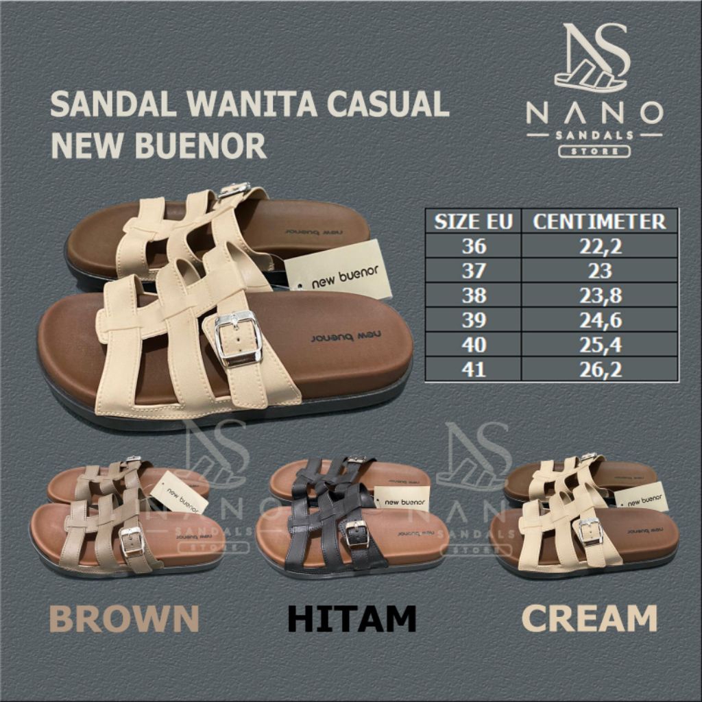 NEW SANDAL WANITA CASUAL NEW BUENOR