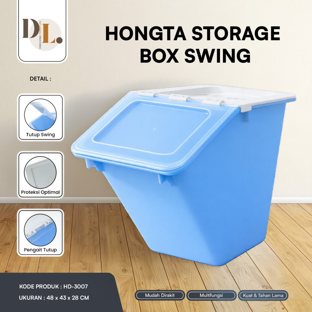 Storage Box Hongta Swing RICE BOX / Tempat Beras / Slide ( GRATIS ONGKIR )