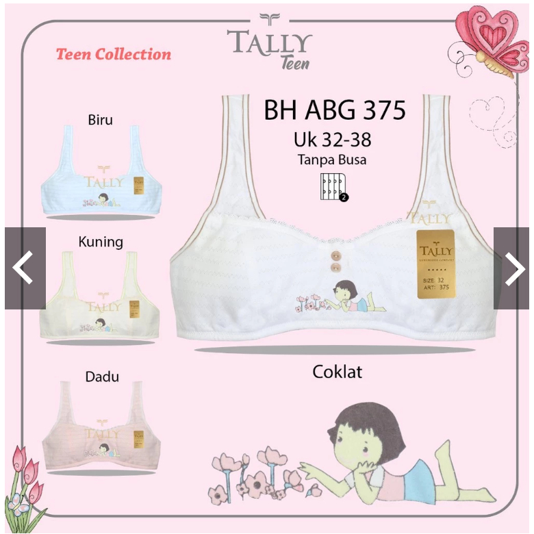 [BRA REMAJA] BRA BH MINISET REMAJA ABG ANAK KATUN NYAMAN ADEM LUCU 32-36 TALLY 375