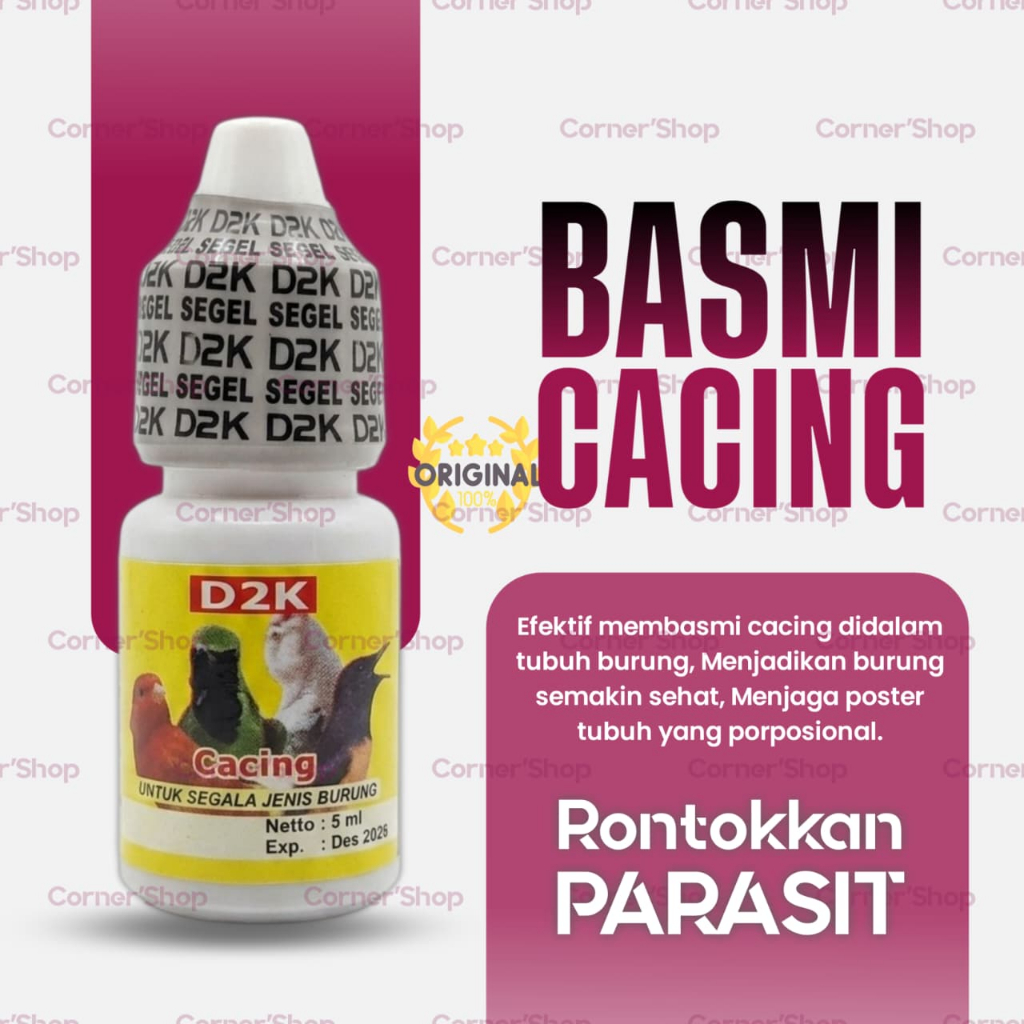 D2K CACING OBAT BURUNG SAKIT CACINGAN