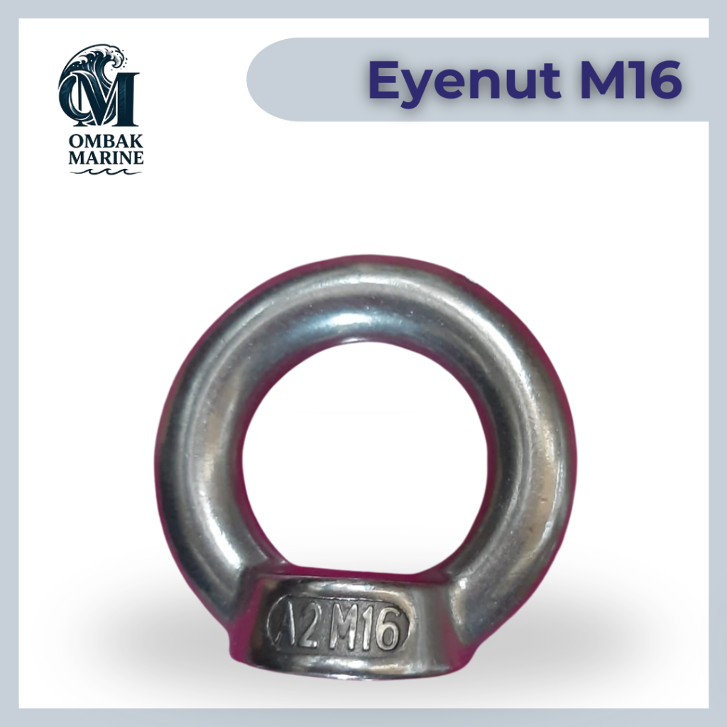Eyenut stainless 304 16m/ Eyenut SS M16 / Mata Baut Mur 16mm / Eye Bolt Nut