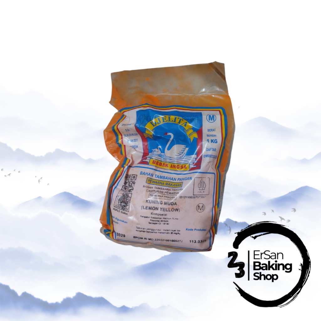 Gincu Bubuk Pewarna Makanan Bubuk Kuning Muda Lemon Yellow Cap Bebek Angsa 1 Kg