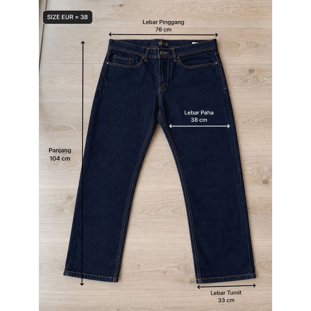 (Second) Celana Cowok Jeans Zara Slim Fit Size EUR 38
