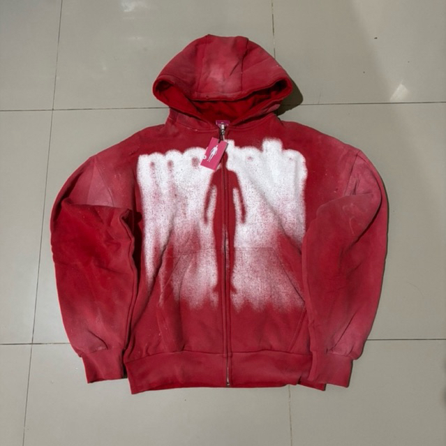 Hoodie Zipper Morteils Deconst Red