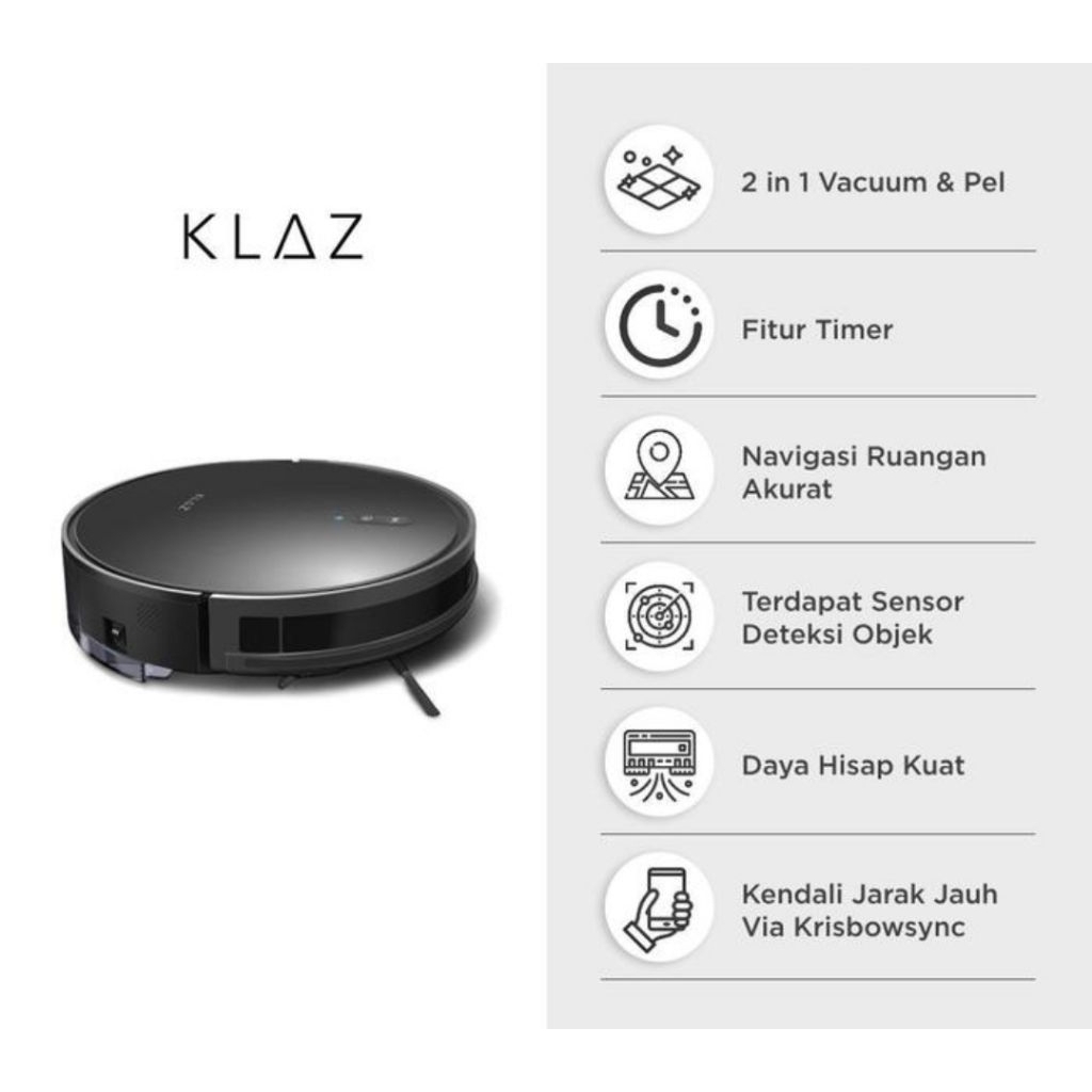 KLAZ ROBIT VACUUM CLEANER-VACUUM CLEANER ROBOTIC KLAZ