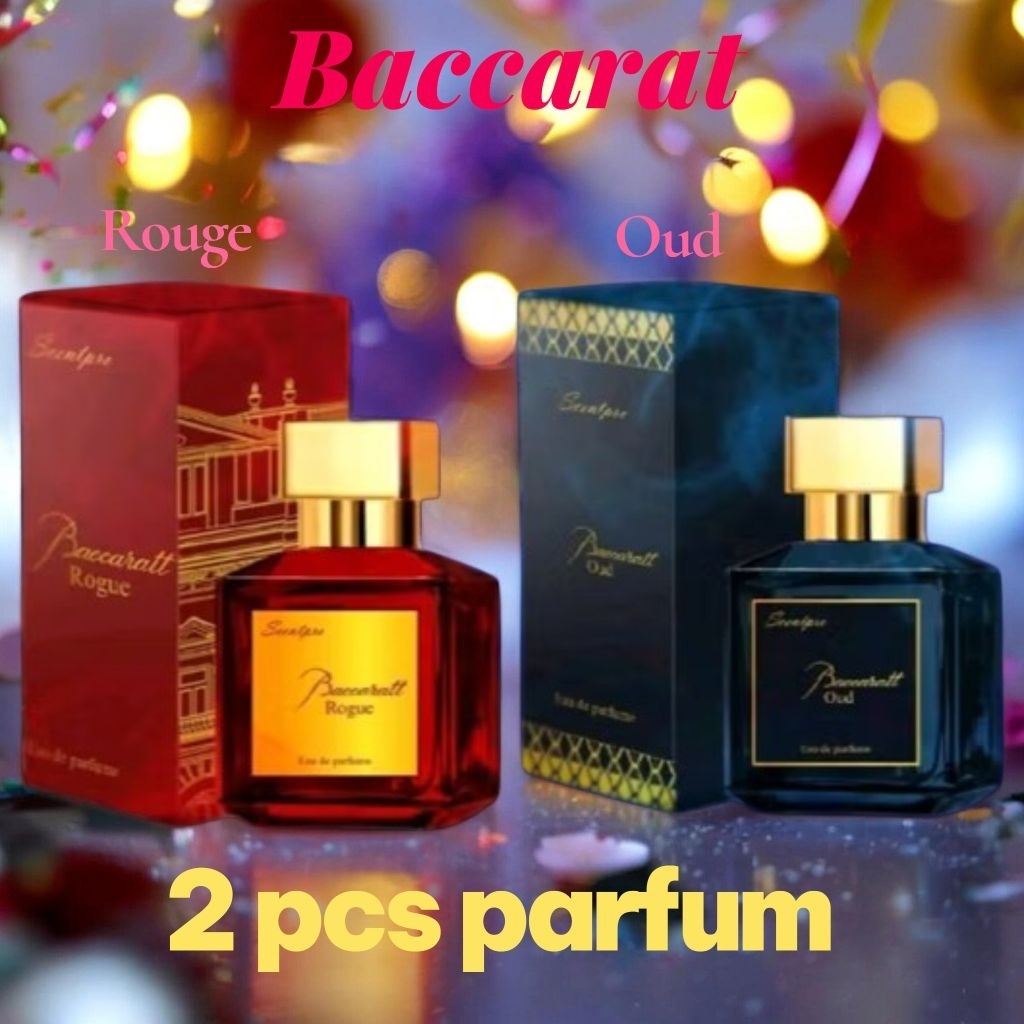 Parfum Scentpro Baccarat Rogue & Baccarat Oud 70ml Original | Paket 2 Botol Eau de Parfum Premium Ta