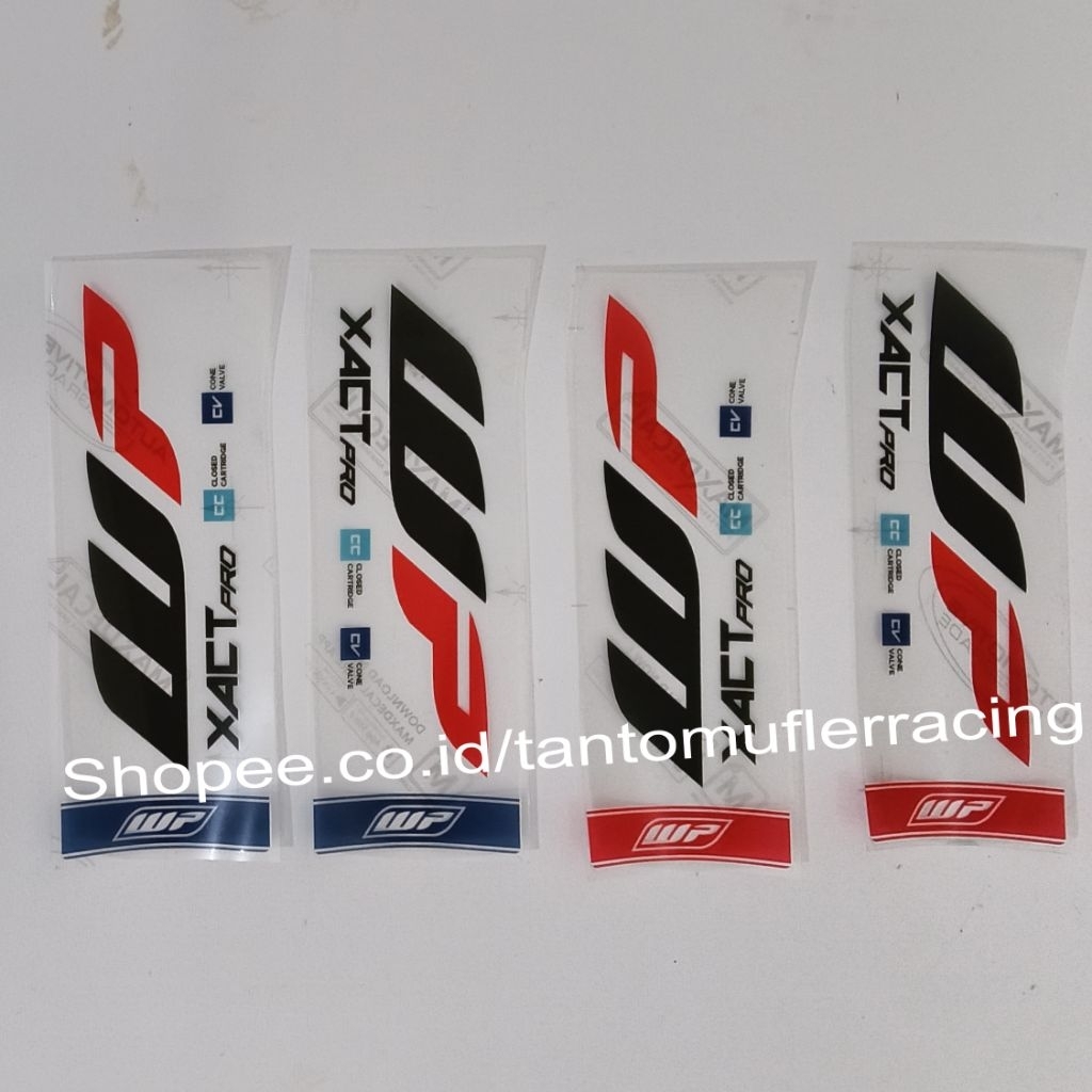 STIKER SHOCK DEPAN WP | WP UPPER FORK MAXDECAL TRANSPARAN 120 MICRON 9x25cm USD WP 02 CLEAR CRF KLX