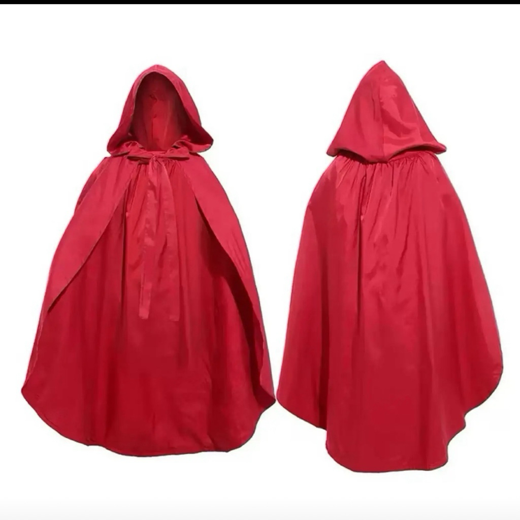 red riding hood cape | jubah tudung merah kosplay halloween