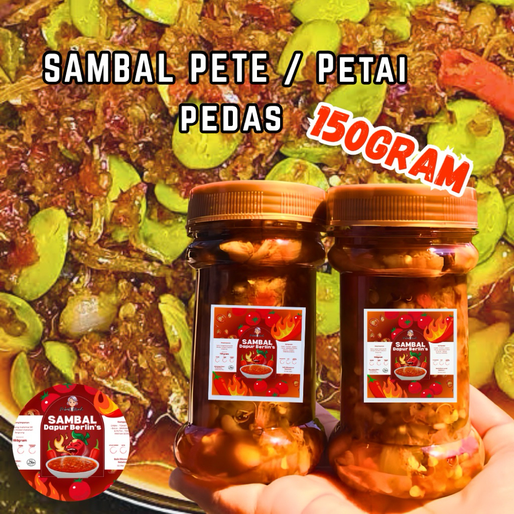 SAMBAL PEDAS PETE PETAI 150 GRAM LEZAT PEDAS GURIH HALAL ENAK