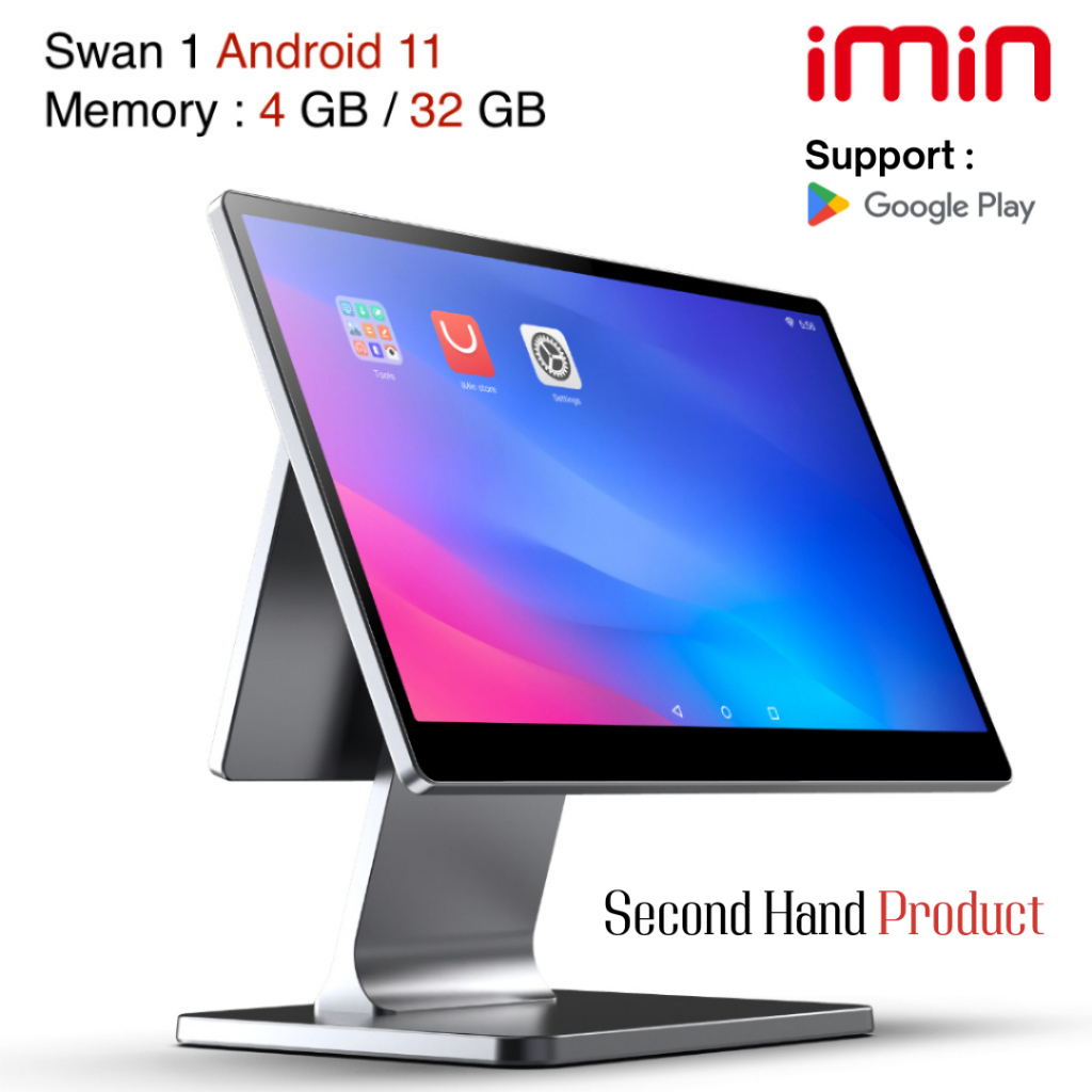 IMIN Mesin kasir Android Swan 1 Single display 15.6 inch RAM 4 GB /32 GB -Second Normal