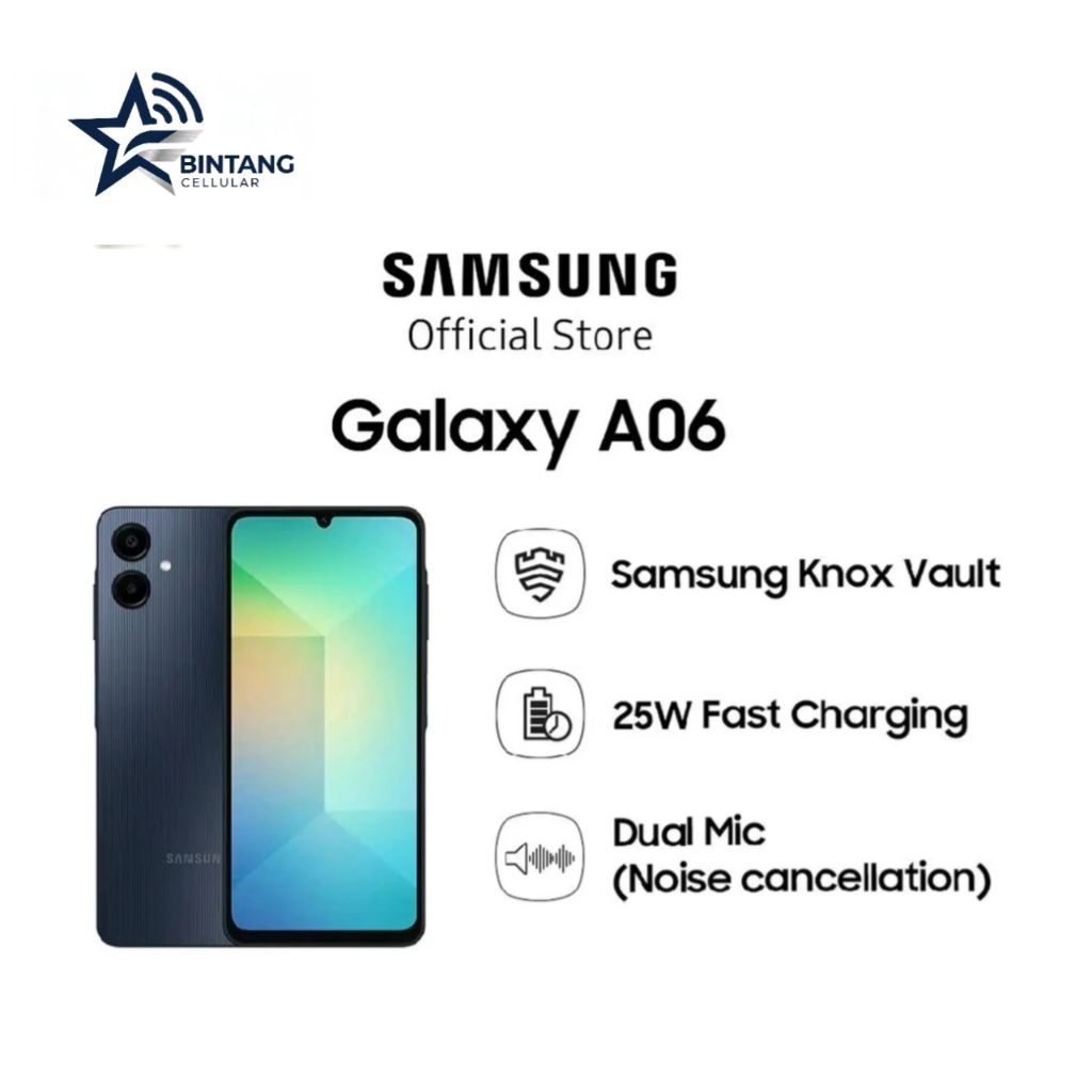 HP SAMSUNG GALAXY A06 4/64 GB - SAMSUNG A06 RAM 4GB ROM 64GB GARANSI RESMI