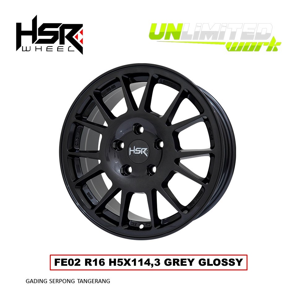 Velg Model Rally Ring 16 HSR FE02 R16 Velg Mobil Xpander Ertiga BRV Innova XL7 Serena Velg Ring 16