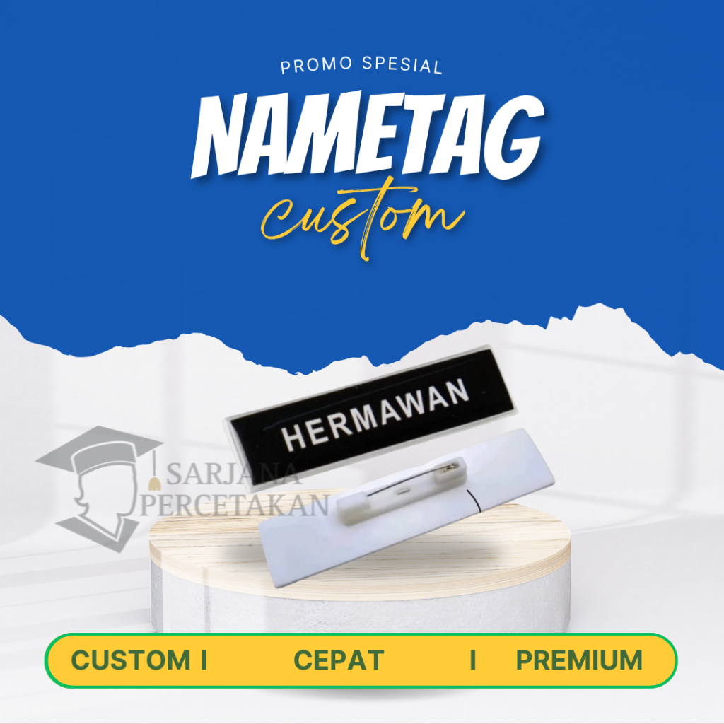 cetak nametag uv resin satuan