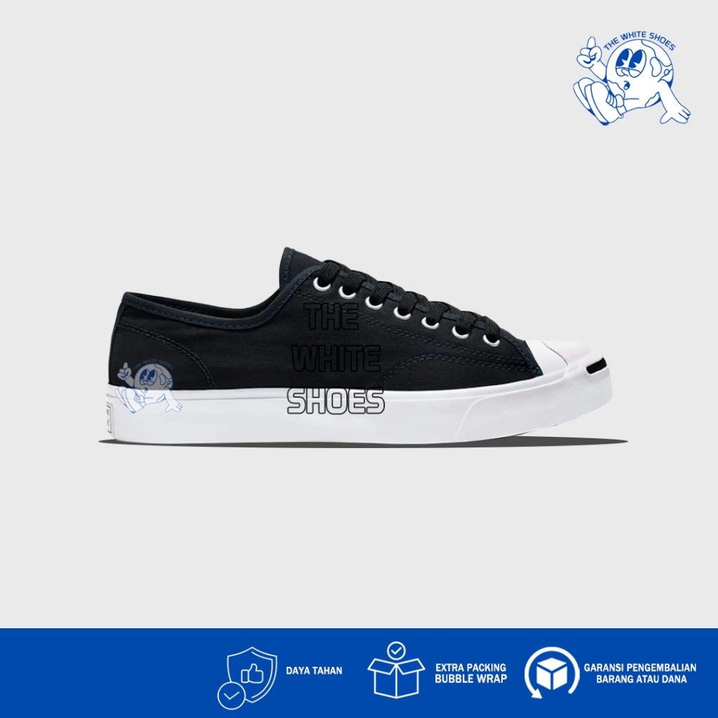 Sepatu Converse Jack Purcell Low Black Canvas