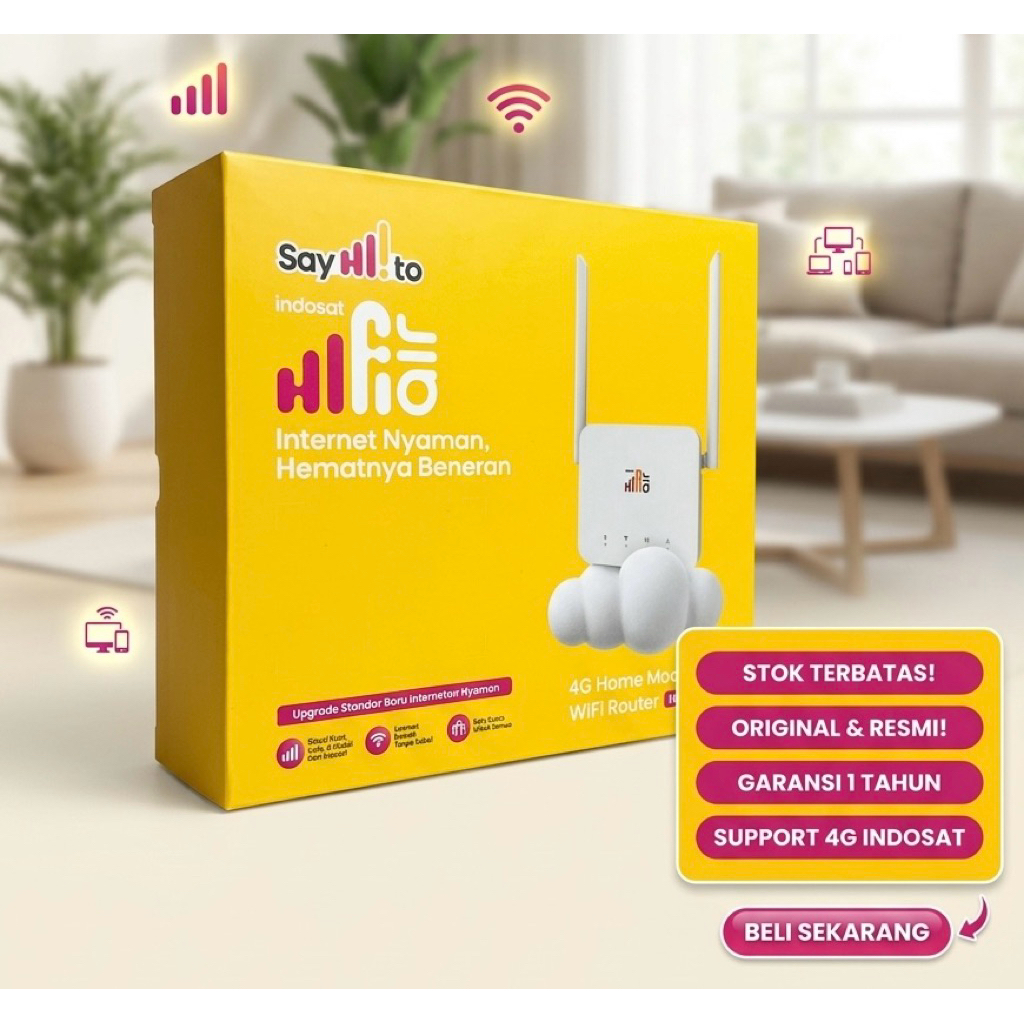 HiFi AIR HKM 0127+ INTERNET NYAMAN TANPA KABEL + BONUS KARTU HiFi AIR INDOSAT