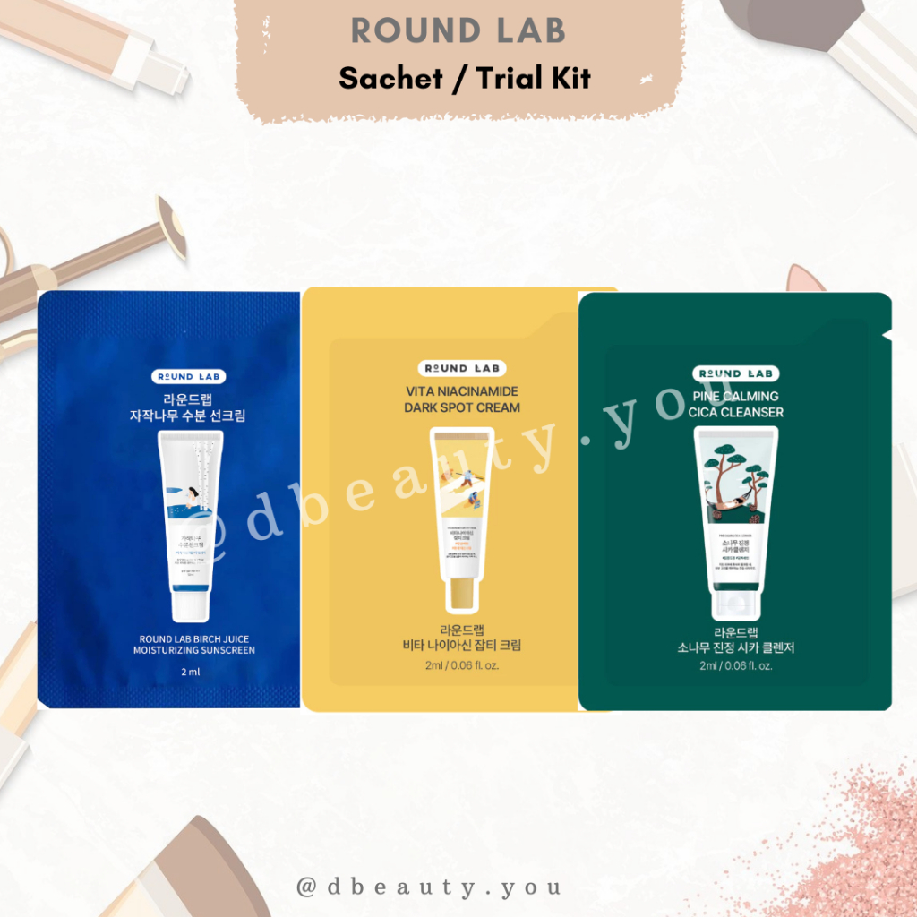 ROUND LAB Scahet / Trial kit Birch Juice Moisturizing Sunscreen / Vita Niacinamide Dark Spot Serum /