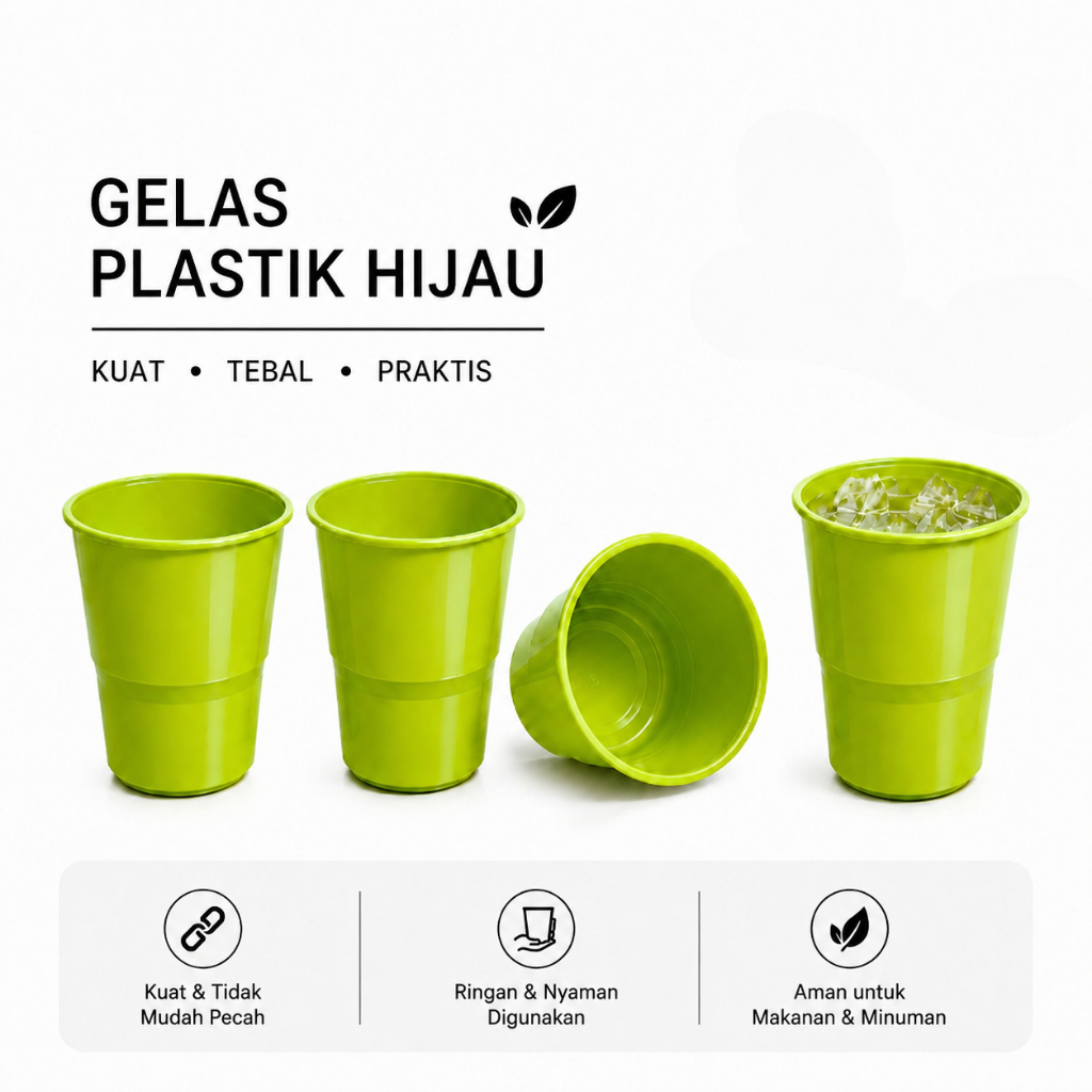 Gelas Plastik Gelas Minum Gelas Es Teh Kopi Jus Tebal Serbaguna