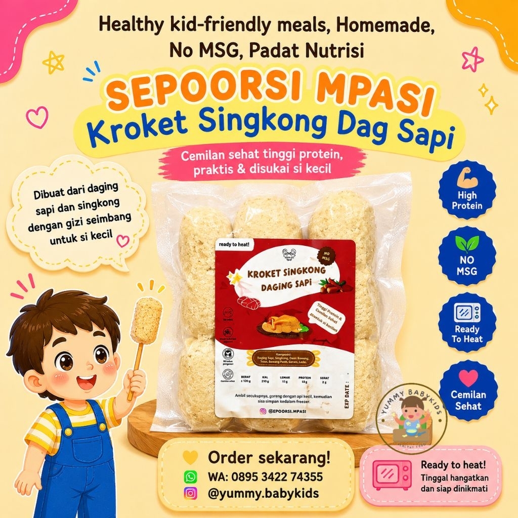Kroket Singkong Daging Sapi - Sepoorsi MPASI