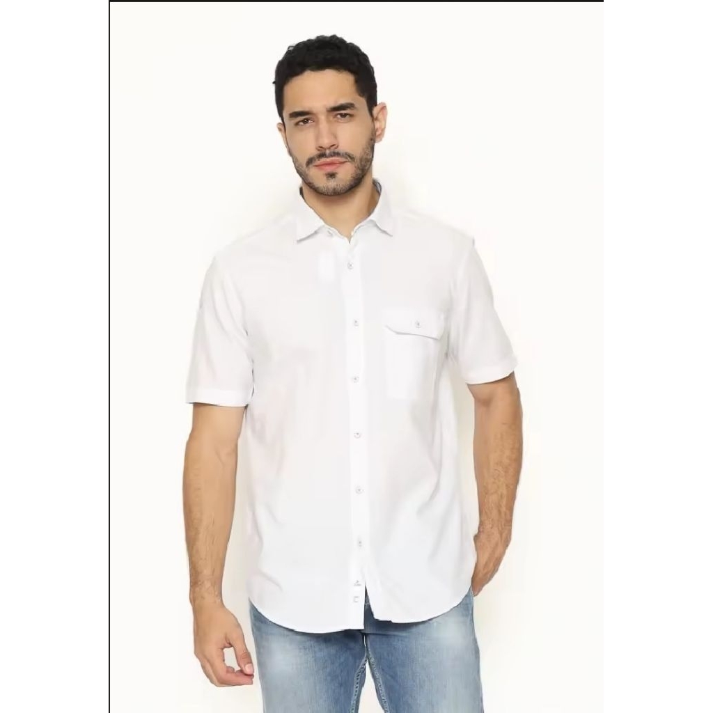 KEMEJA KLS 534 KEMEJA PUTIH SLIMFIT LOIS KEREN TERBARU