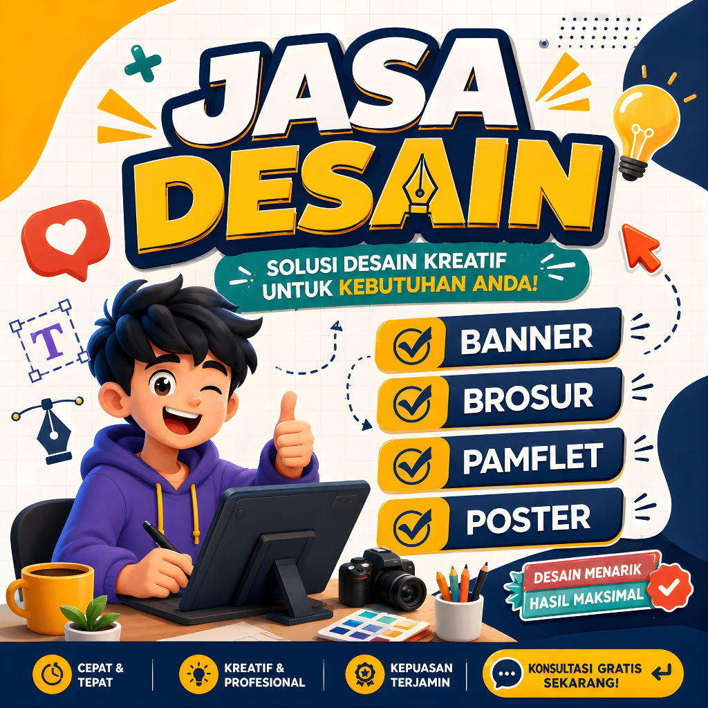 DESAIN GRAFIS - BANNER, PAMFLET, BROSUR, POSTER