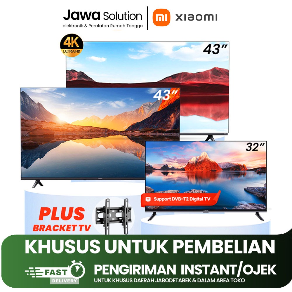 [KHUSUS INSTANT] QLED TV XIAOMI GOOGLE TV XIAOMI ANDROID TV XIAOMI MI TV  43 inch FULL HD TV