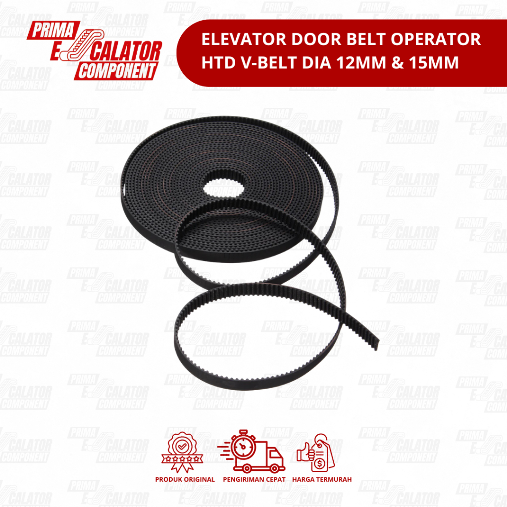 ELEVATOR DOOR BELT OPERATOR HTD V-BELT DIA 12MM 15MM