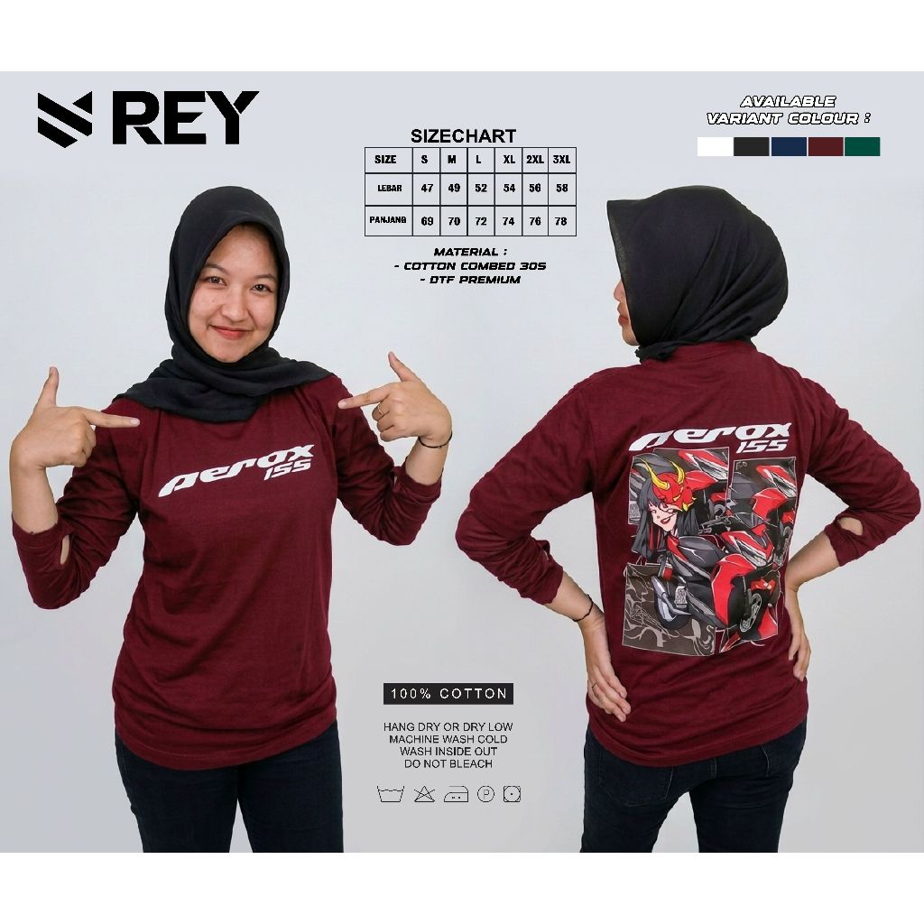 Kaos Komunitas Aerox Kaos Aerox 155cc Kaos Motor Kaos Murah Kaos Berkualitas Cotton Combed 30s