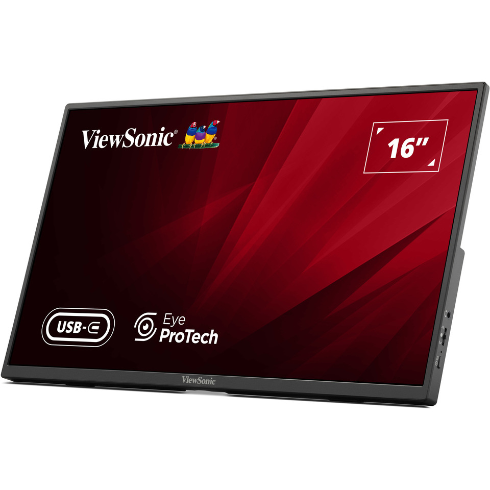 VIEWSONIC VA1650 16" Monitor Portable - LED VA-1650 IPS FHD 60Hz 7ms Built In Speaker HDMI USB-C